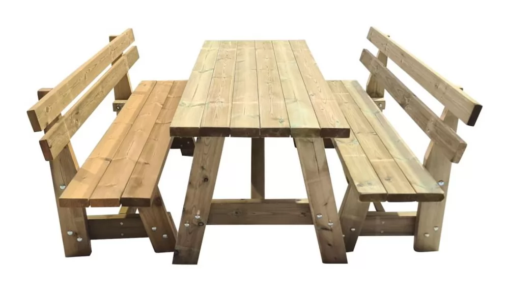 Conjunto Zurich con bancos Vic Horeca - vista