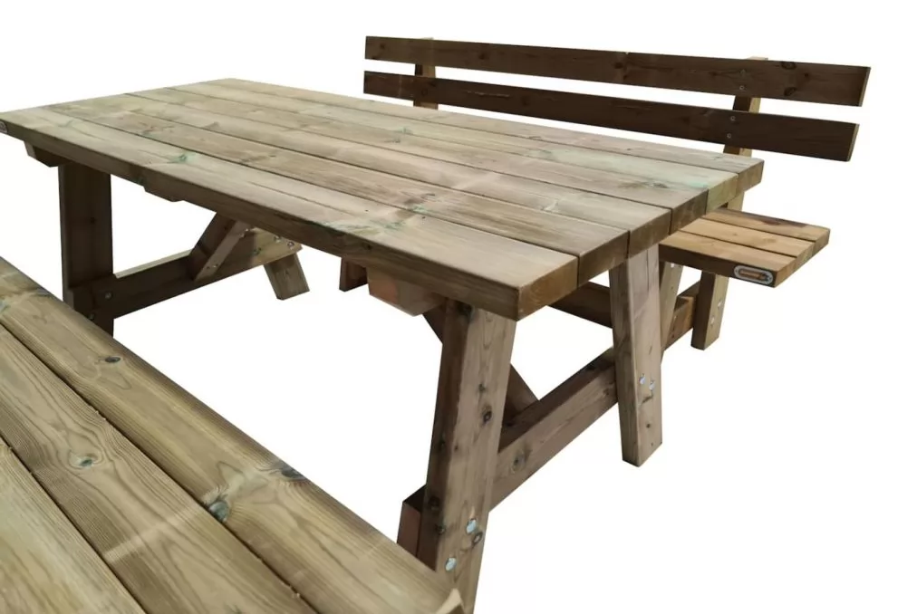 Conjunto Zurich con bancos Vic Horeca - mesa