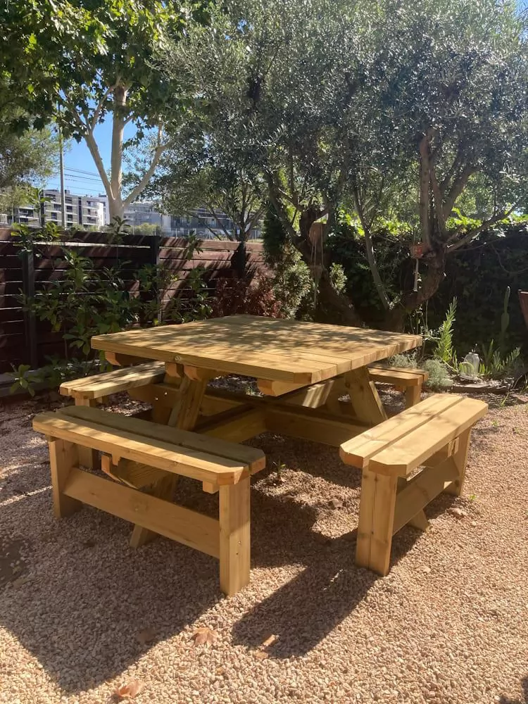 Mesa de Picnic Masgames Baltic Horeca - vista jardin