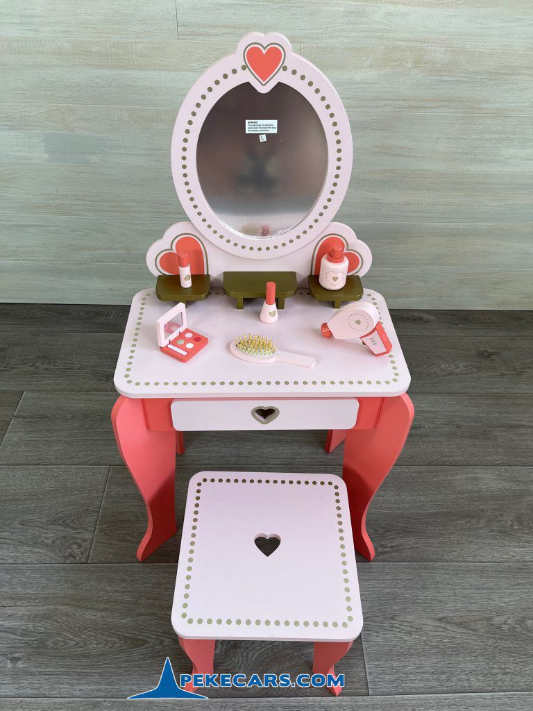 cocina de juguete para niñas mesa tocador infantil rosa