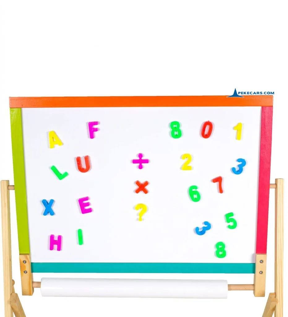 Pizarra de Madera Plegable 2 en 1 de Aprendizaje