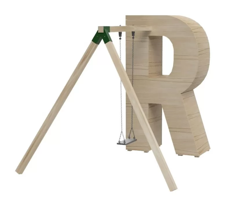 Letra Gigante Masgames Alphaplay Sin Pintar con Columpio