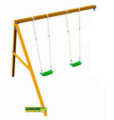 Columpio doble apoyado para torres de 1,5 m de altura