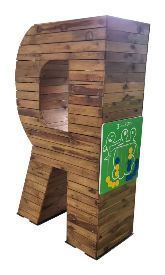 Letra Gigante Masgames Alphaplay Sin Pintar con Panel de Juegos - lateral