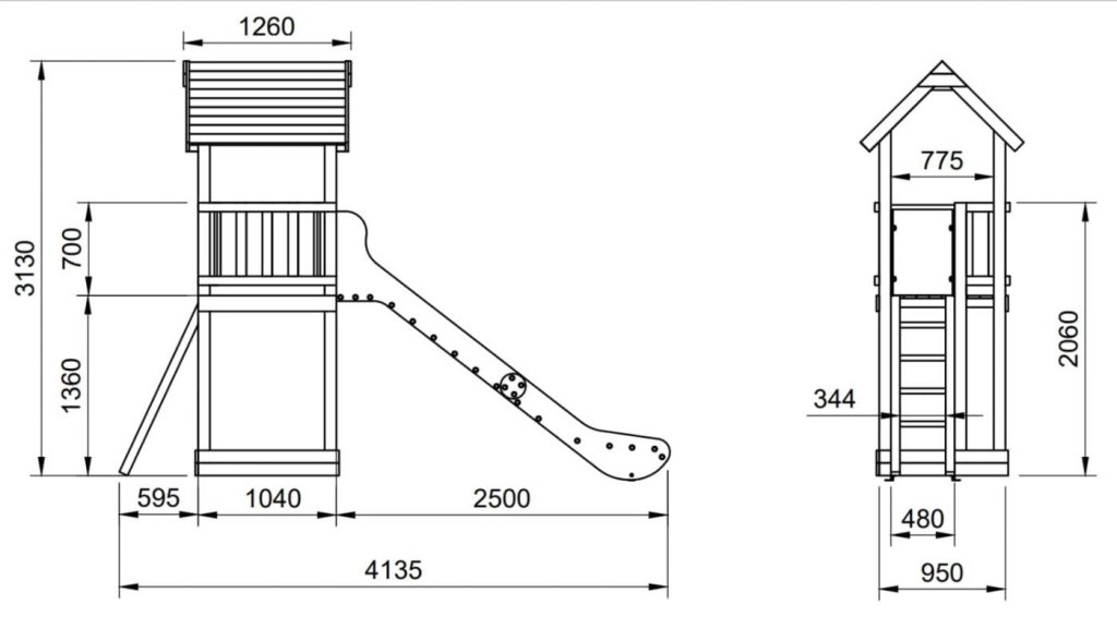 Torre Masgames Borealis Green Inox Horeca - medidas