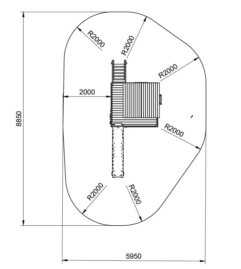 Parque Infantil Masgames Lollipop XL Horeca - area de seguridad