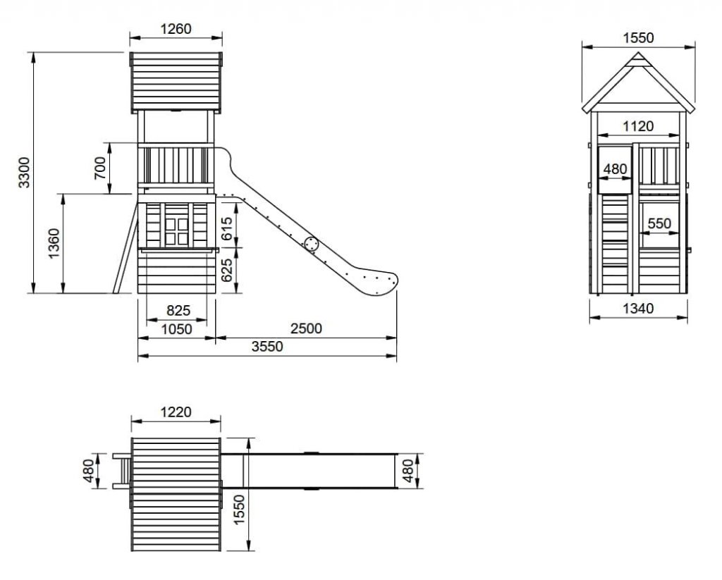 Torre Masgames Pyxis Inox Horeca - medidas
