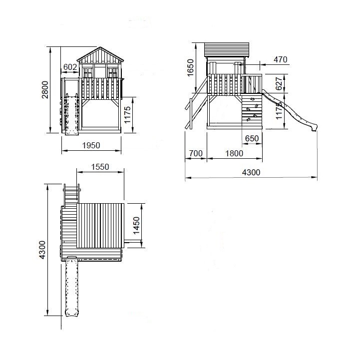 Parque Infantil Lollipop L - medidas
