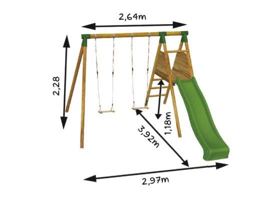 Parque infantil Mauna Loa - Medidas