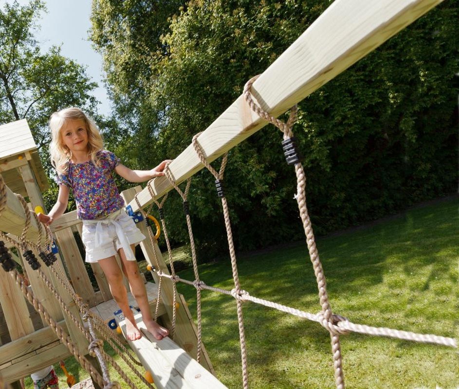 Puente de madera para torres infantiles - zoom estructura