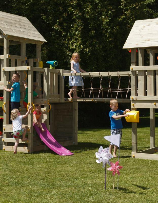 Puente de madera para torres infantiles - vista frontal