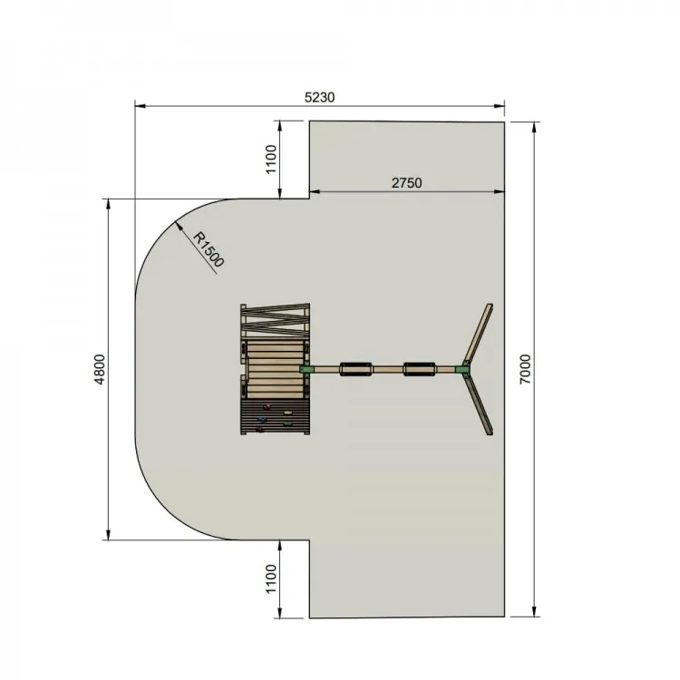 Parque Infantil Siberia Aventura L - area de seguridad