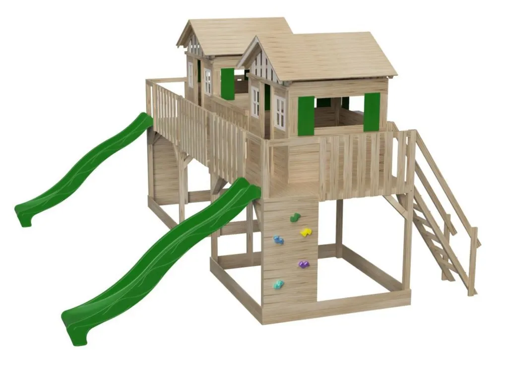 Parque Infantil Superpop L 2 Toboganes - lateral