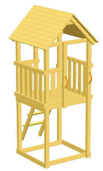 Torre de Madera Infantil Kiosk - Vista torre