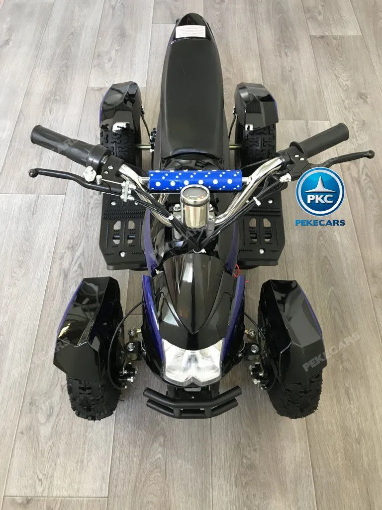 QUAD ELÉCTRICO COBRA 800W 36V NEGRO/AZUL - VISTA MANILLAR AEREA