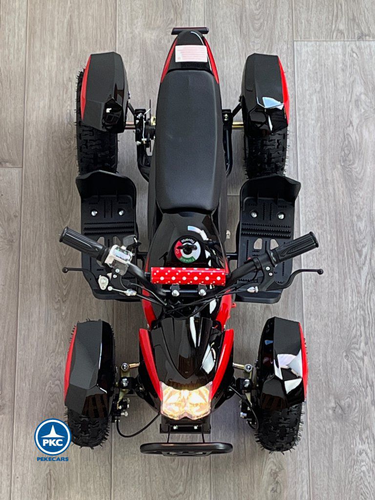 Quad electrico para niños Cobra 36V 800W Rojo vista aerea