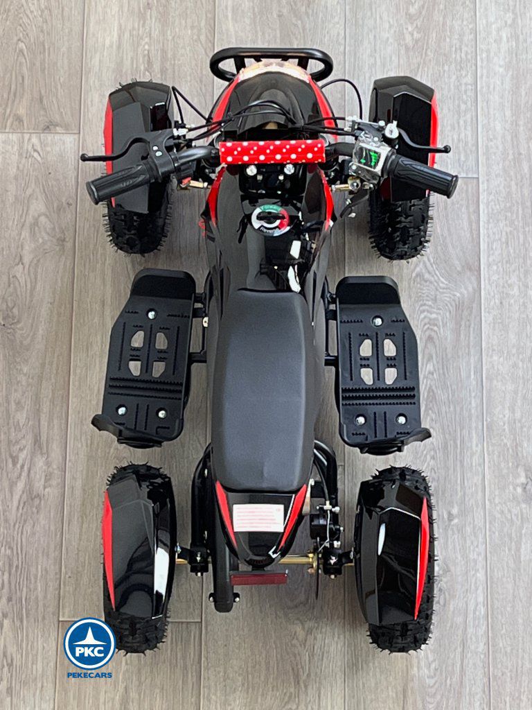 Quad electrico para niños Cobra 36V 800W Rojo desde arriba