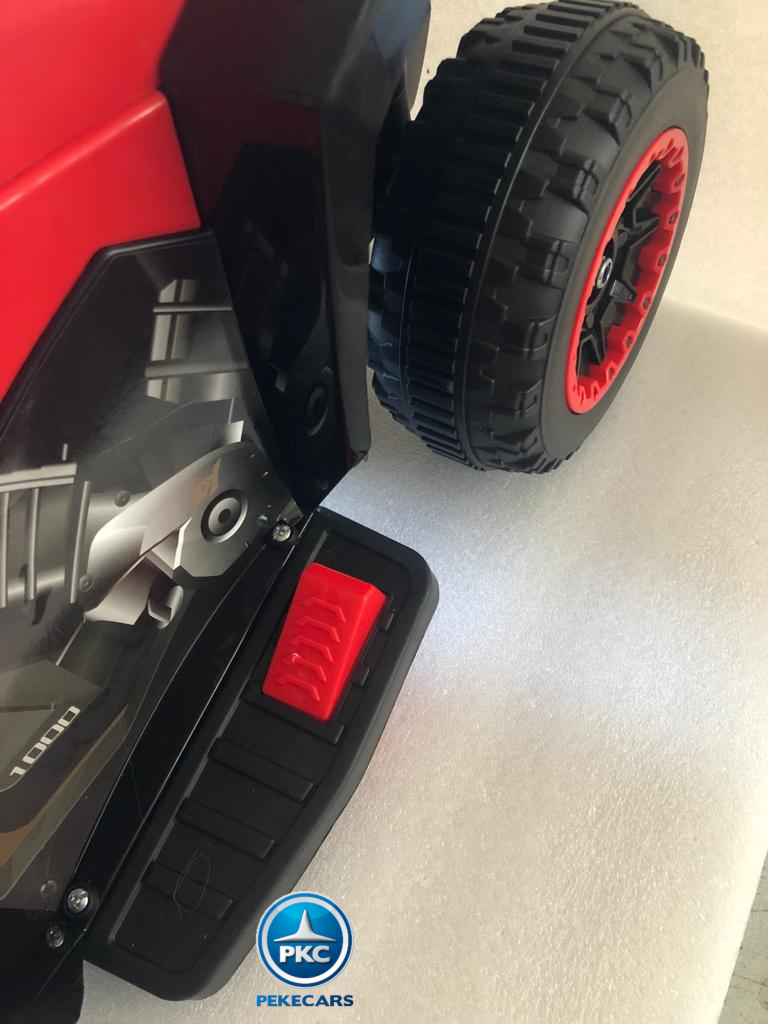 Quad electrico racing rojo pedal