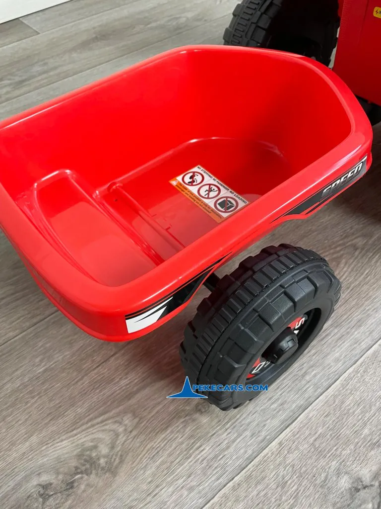 Quad Electrico Racing Speed 6V Rojo con Remolque detalle remolque
