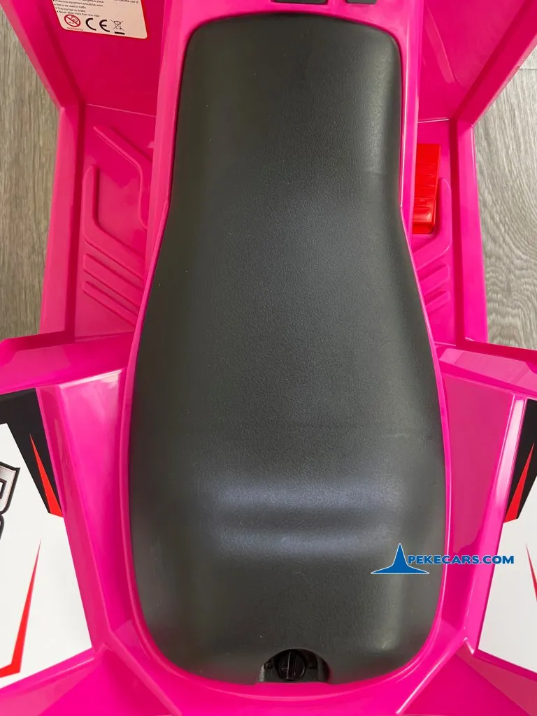 Quad Electrico Racing Speed 6V Rosa con Remolque asiento