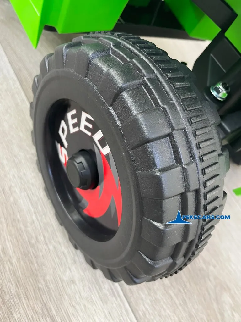 Quad Electrico Racing Speed 6V Verde con Remolque ruedas