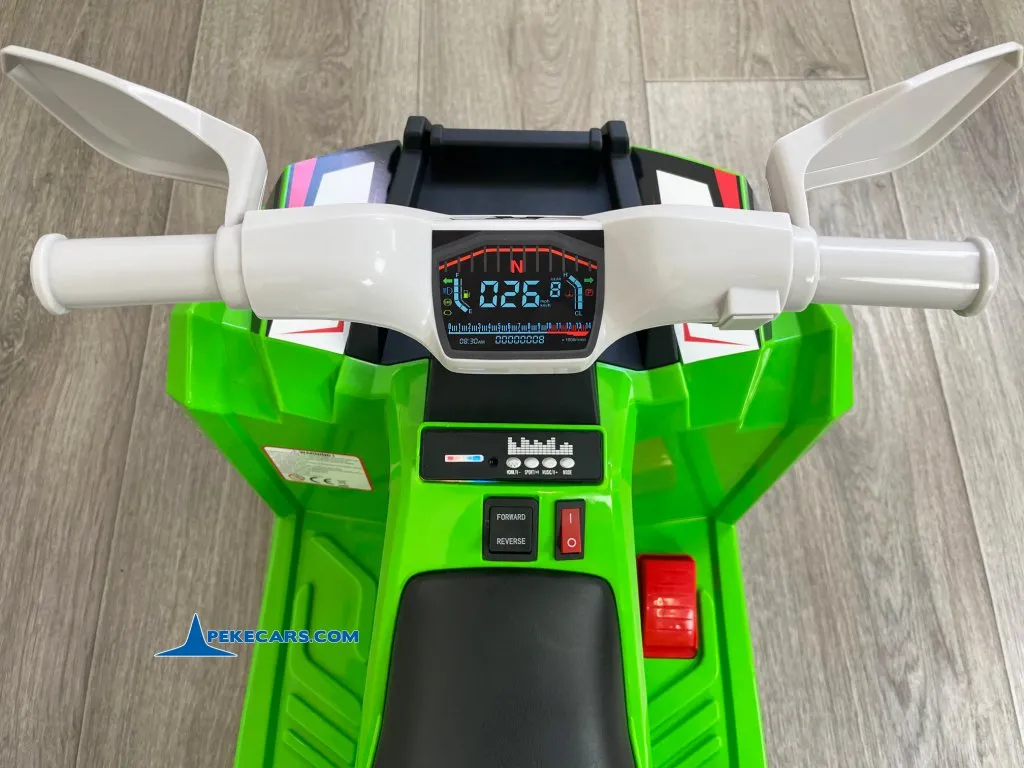Quad Electrico Racing Speed 6V Verde con Remolque mandos