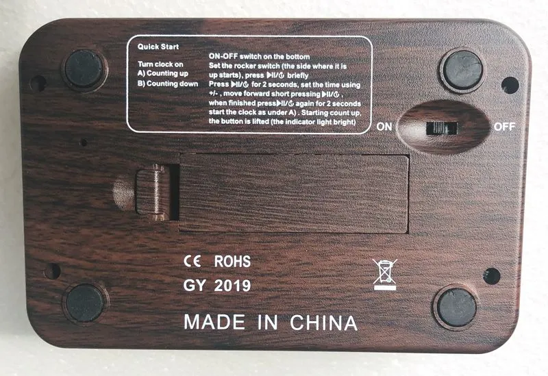 Reloj Digital de ajedrez Inforchess imitación madera - base