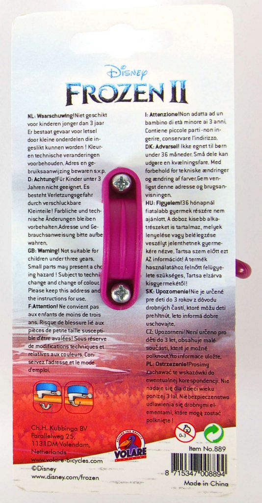 Timbre de bicicleta Disney Frozen 2 - fijacion