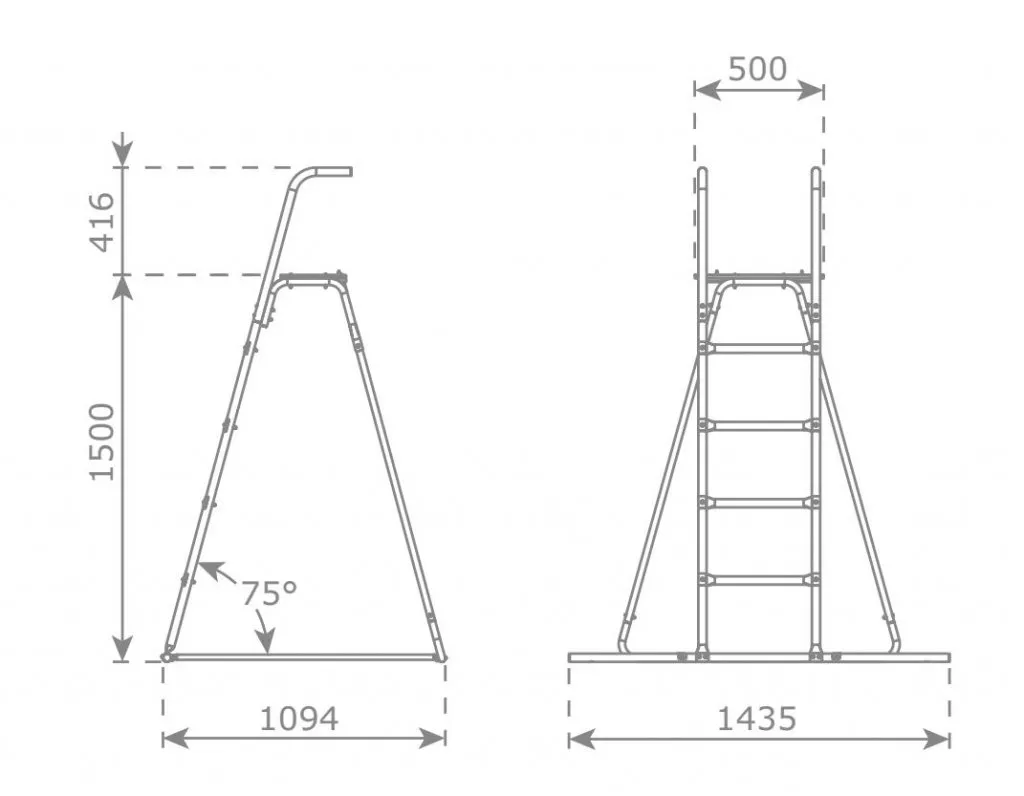 Tobogan Masgames TUCA XL - medidas estructura