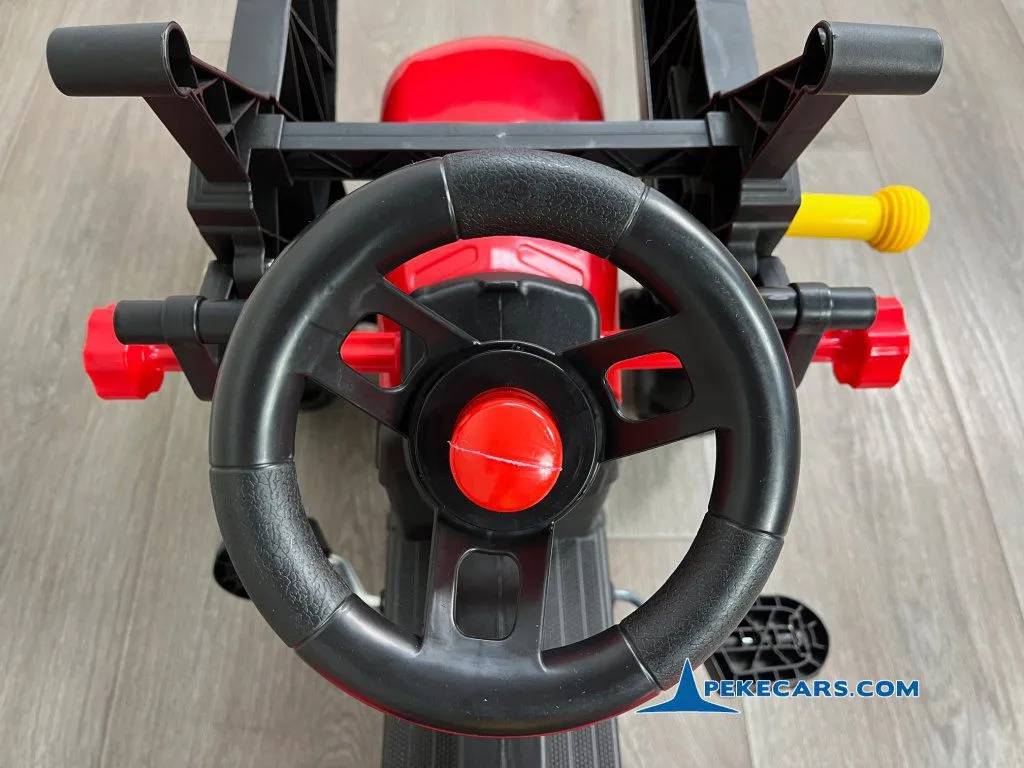 Tractor a pedales para niños con pala remolque y excavadora