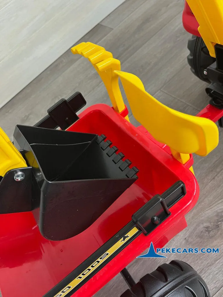 Tractor a pedales infantil con pala remolque y excavadora