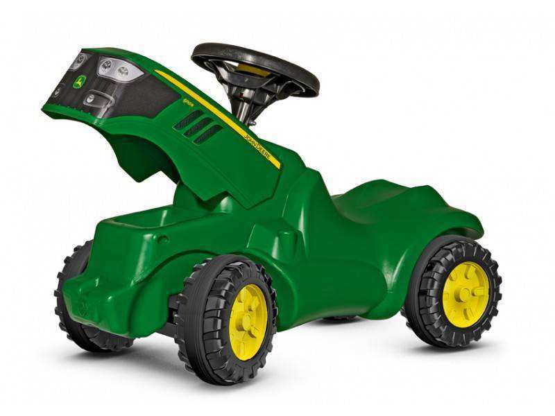 Detalle con capó abierto mini tractor John Deere 6150 R