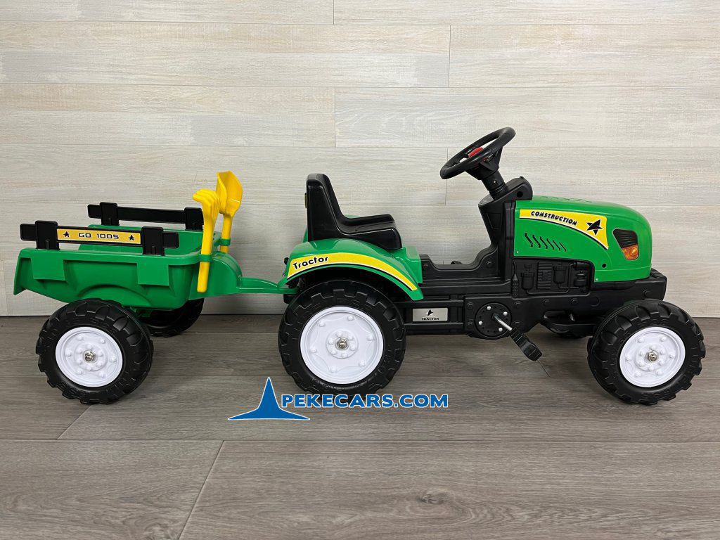 Tractor a pedales infantil 3001 con remolque lateral