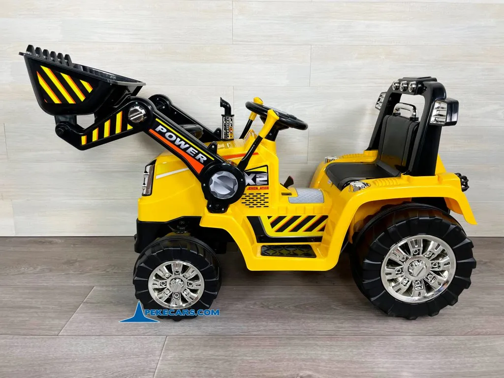 TRACTOR ELÉCTRICO PALA EXCAVADORA DELANTERA 12V 2.4G S/H SPEED CAT STYLE detalle derecha