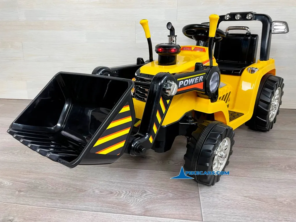 TRACTOR ELÉCTRICO PALA EXCAVADORA DELANTERA 12V 2.4G S/H SPEED CAT STYLE vista derecha