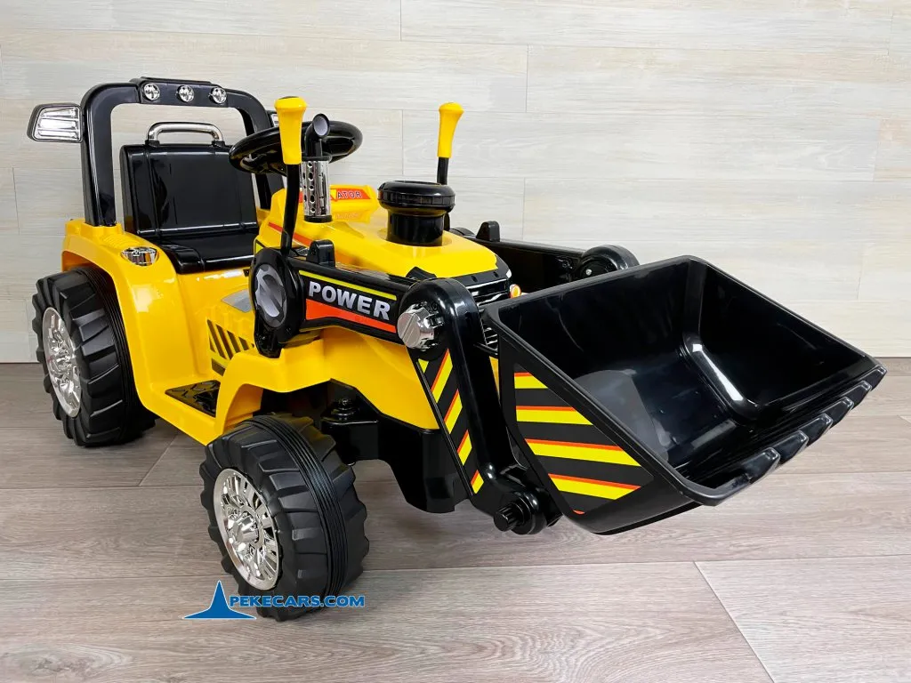 TRACTOR ELÉCTRICO PALA EXCAVADORA DELANTERA 12V 2.4G S/H SPEED CAT STYLE vista izquierda