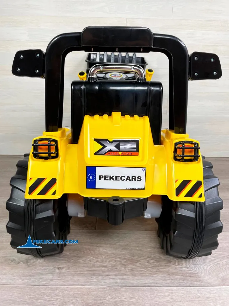 TRACTOR ELÉCTRICO PALA EXCAVADORA DELANTERA 12V 2.4G S/H SPEED CAT STYLE detalle trasero