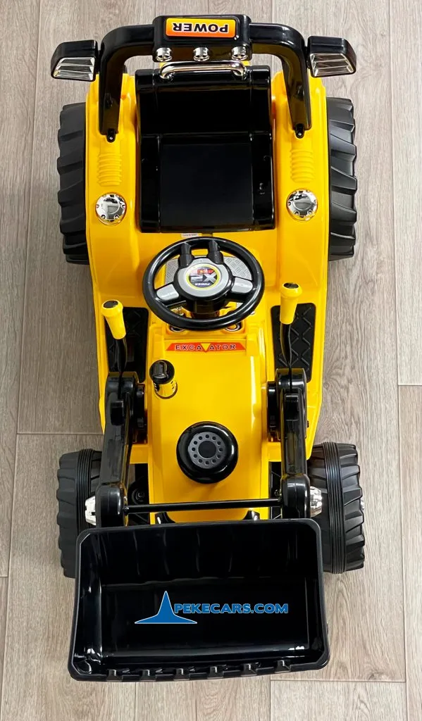 TRACTOR ELÉCTRICO PALA EXCAVADORA DELANTERA 12V 2.4G S/H SPEED CAT STYLE vista arriba