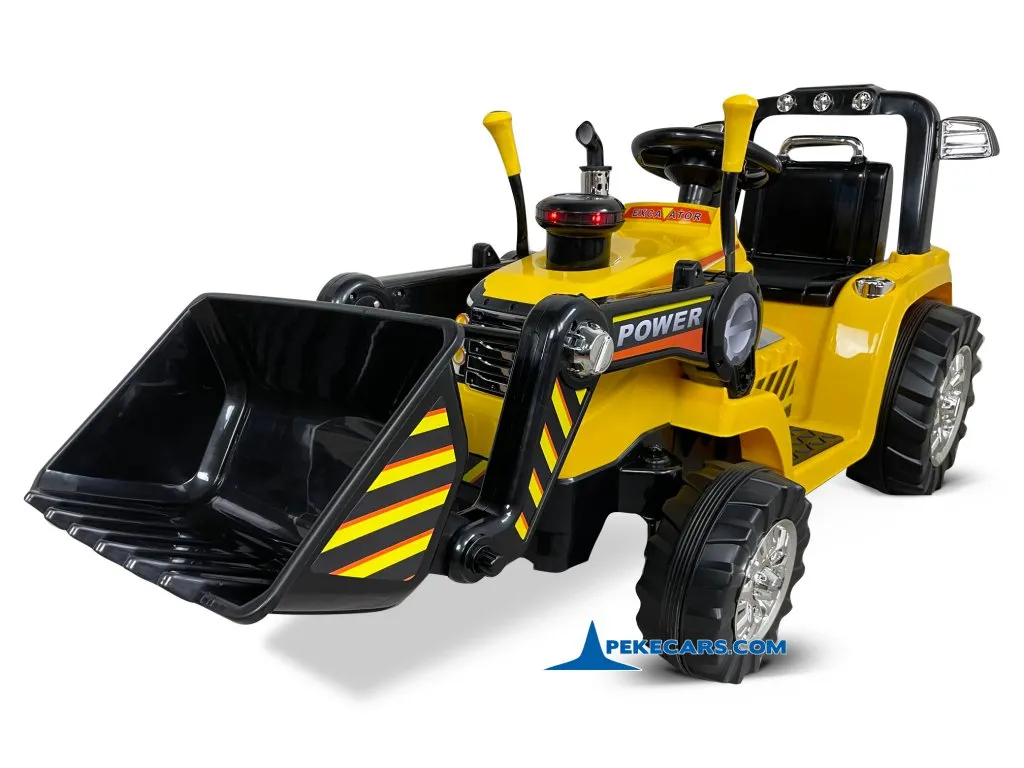 TRACTOR ELÉCTRICO PALA EXCAVADORA DELANTERA 12V 2.4G S/H SPEED CAT STYLE