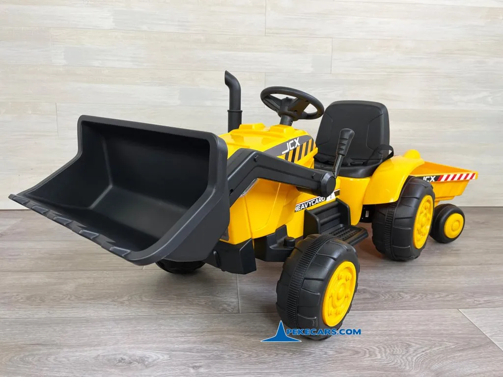 Tractor Electrico Peketrac 3100 12V 2.4G Amarillo vista lado derecho