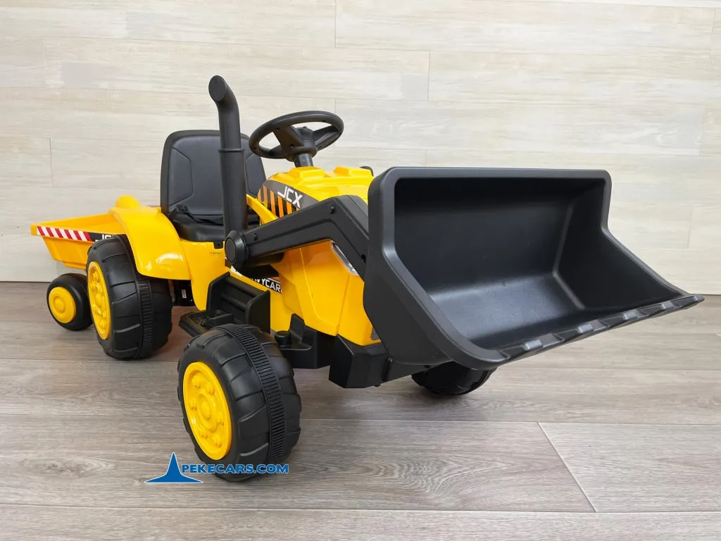 Tractor Electrico Peketrac 3100 12V 2.4G Amarillo vista lado izquierdo
