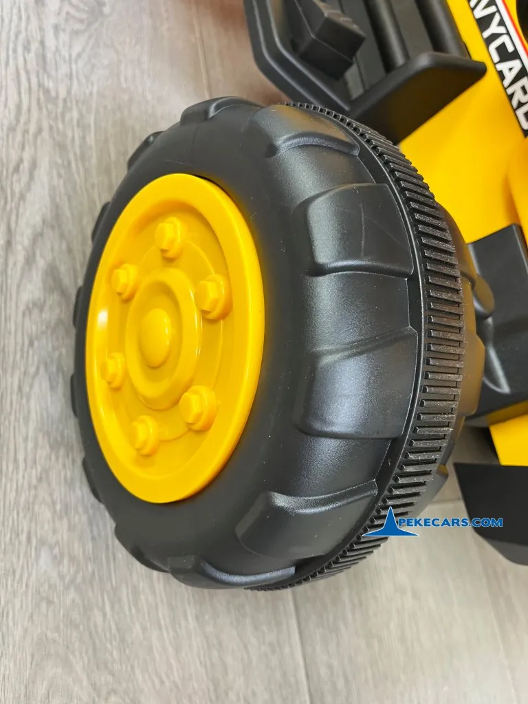 Tractor Electrico Peketrac 3100 12V 2.4G Amarillo ruedas