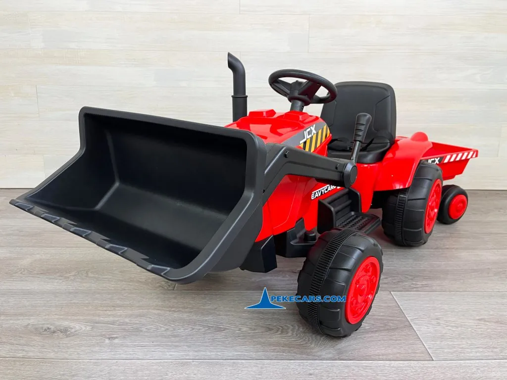 Tractor Electrico Peketrac 3100 12V 2.4G Rojo vista derecha