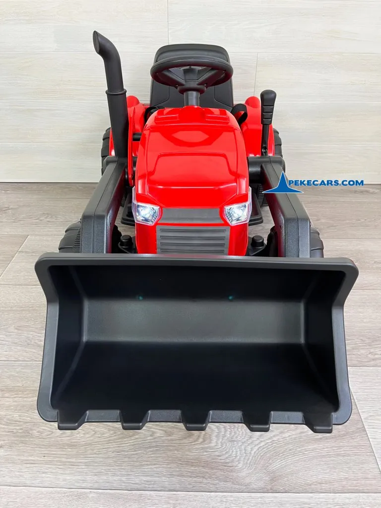 Tractor Electrico Peketrac 3100 12V 2.4G Rojo vista frontal