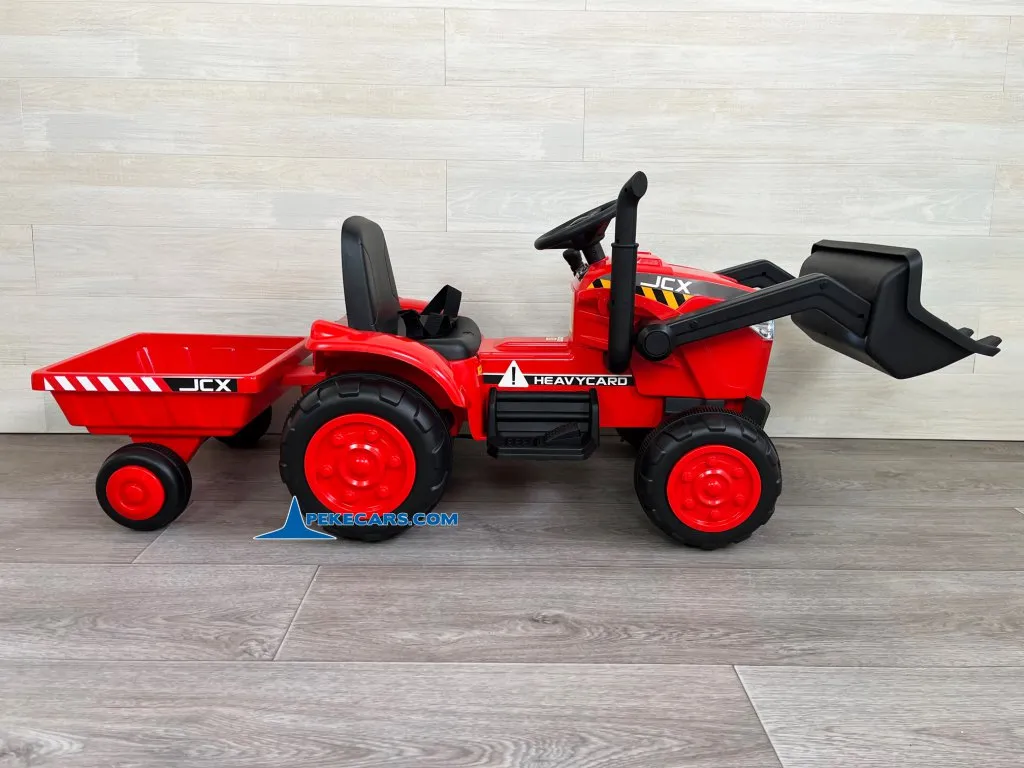 Tractor Electrico Peketrac 3100 12V 2.4G Rojo detalle izquierda