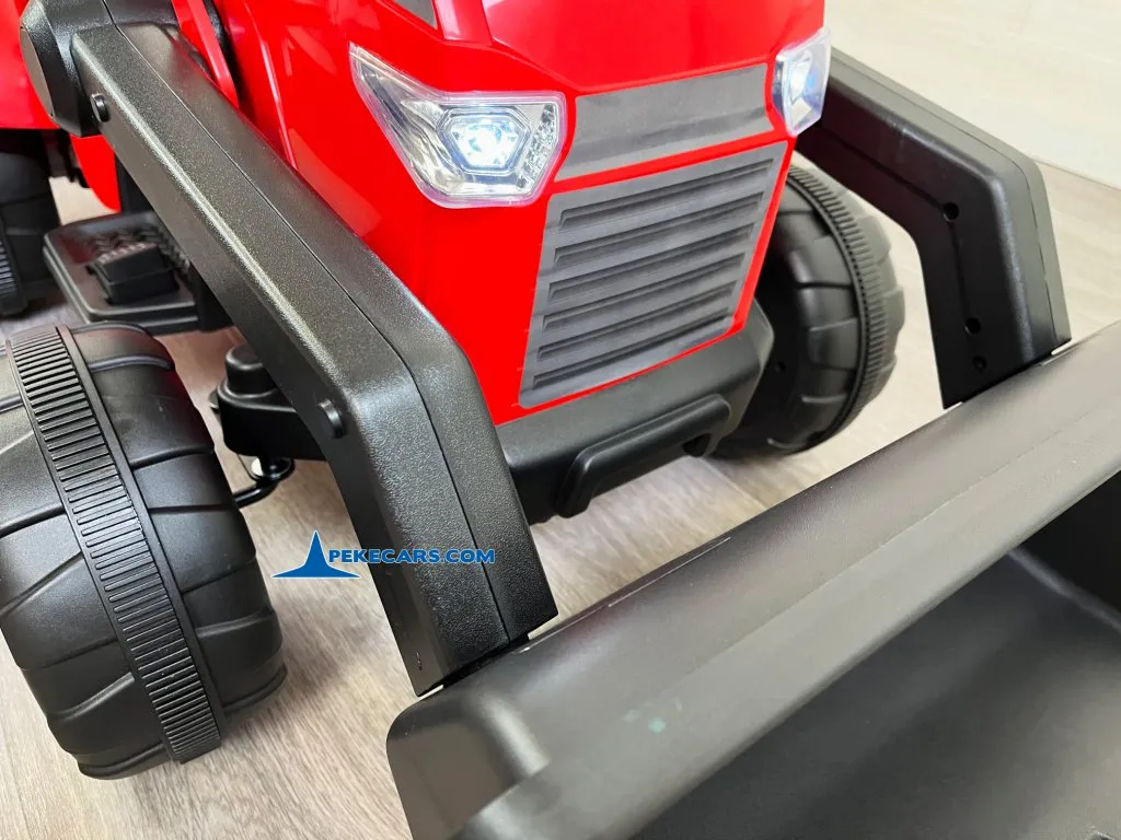 Tractor Electrico Peketrac 3100 12V 2.4G Rojo detalle frente