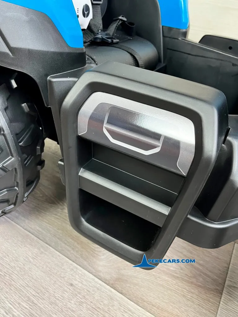 Tractor Electrico Peketrac 5200 con Remolque 2.4G 24V Azul escalera de subida