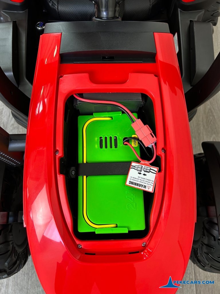 tractores infantiles peketrac 5200 24v rojo bateria