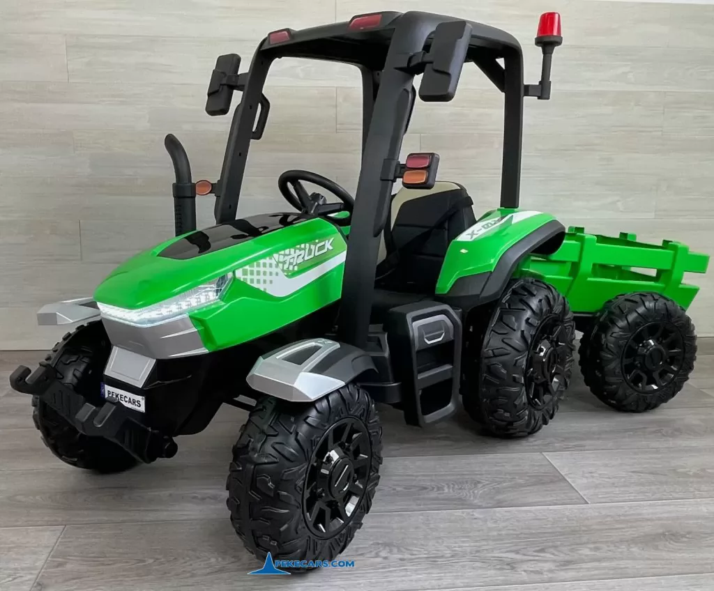 tractores infantiles peketrac 5200 24v verde vista derecha