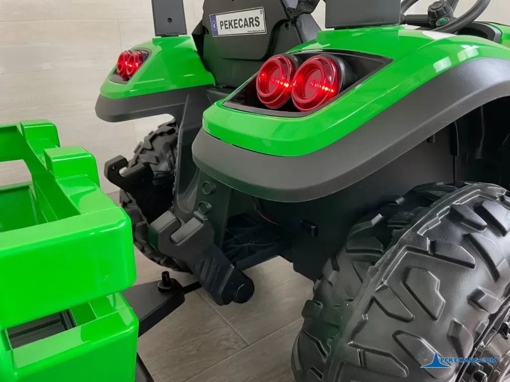 tractores infantiles peketrac 5200 24v verde luces traseras